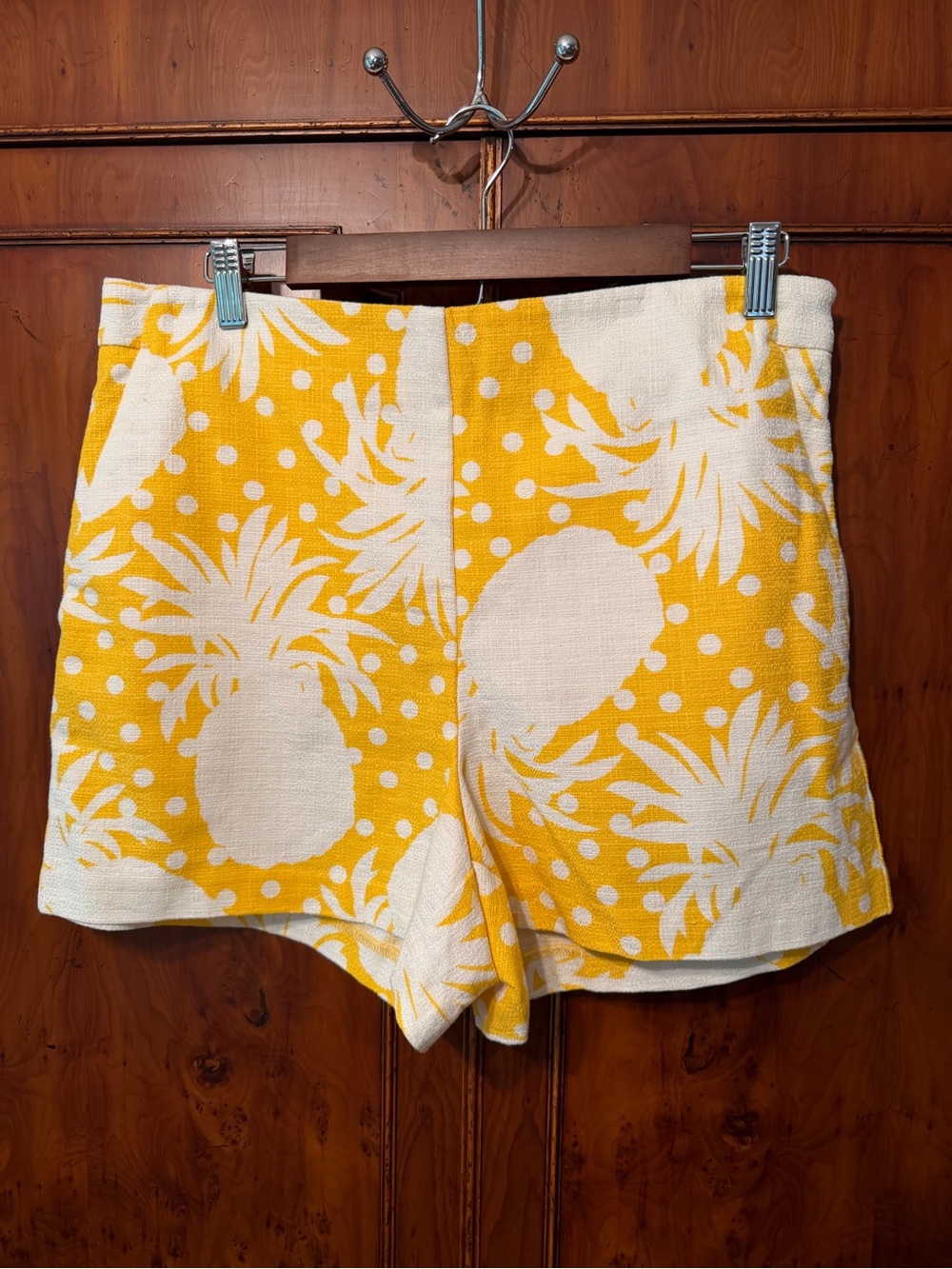 Ann Taylor Shorts Yellow Pineapple Print Shorts NWT Sz 10